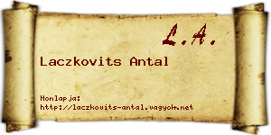 Laczkovits Antal névjegykártya
